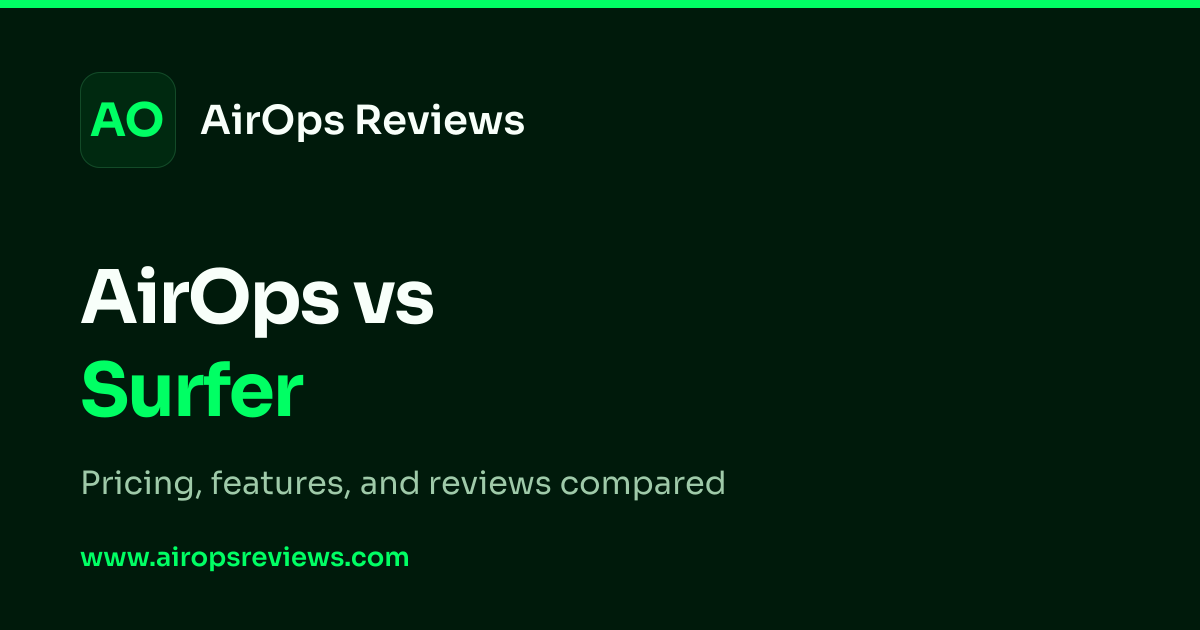 AirOps vs Surfer 2026: Pricing & Reviews Compared | AirOps Reviews